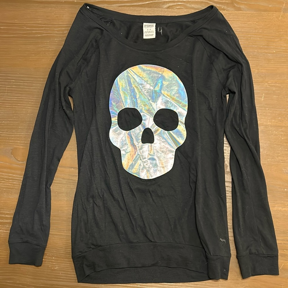 Victoria’s Secret Pink skull shirt, size small